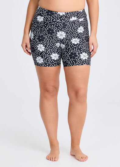 Plus Size Floral Dot Swim Short