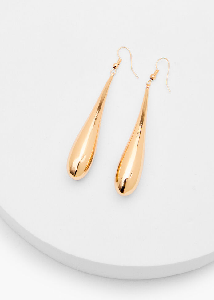 Shiny Drop Earrings, , hi-res