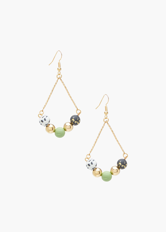 Polymer Clay Ball Earrings, , hi-res