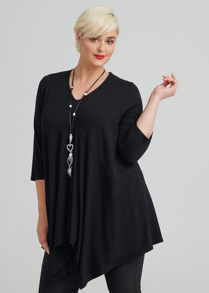 Shop Plus Size Bardot Bamboo Top in Black | Taking Shape AU