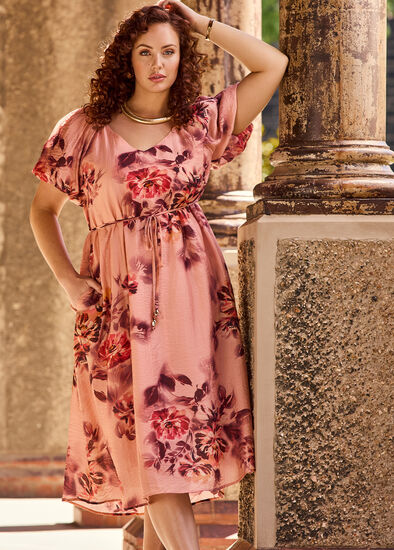 Plus Size Camille Tencel Midi Dress