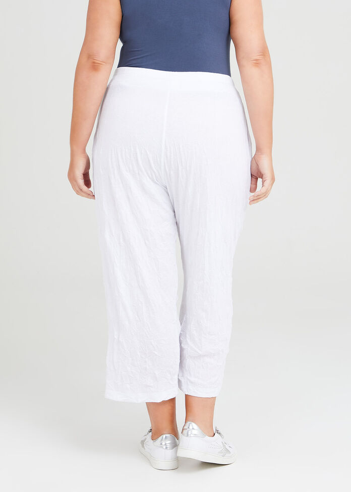 Shop Plus Size Retreat Crush Crop Pant in White | Sizes 12-30 | Taking ...