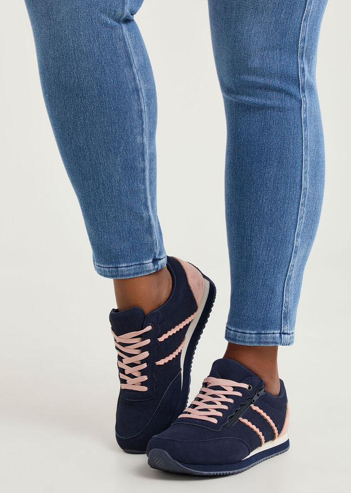 Retro Zip Wedge Sneaker, , hi-res