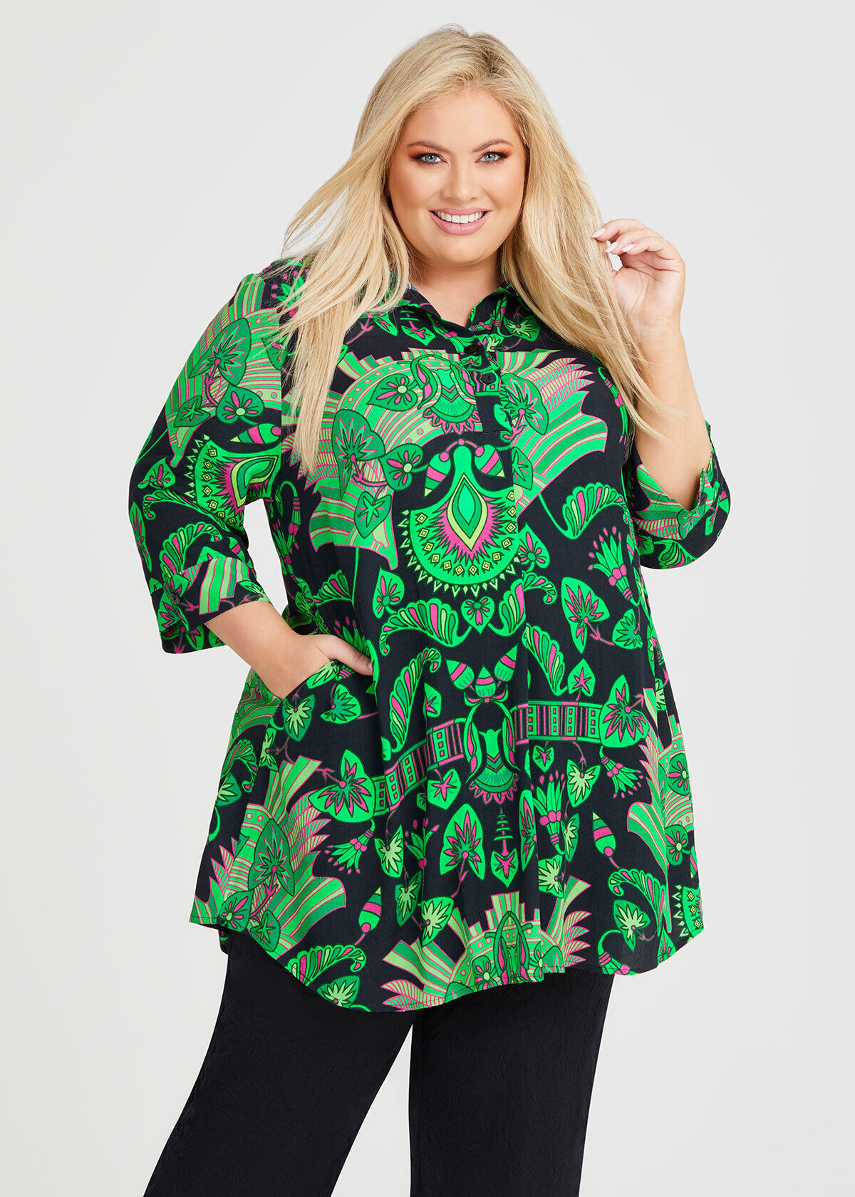 Plus size tops for work shop