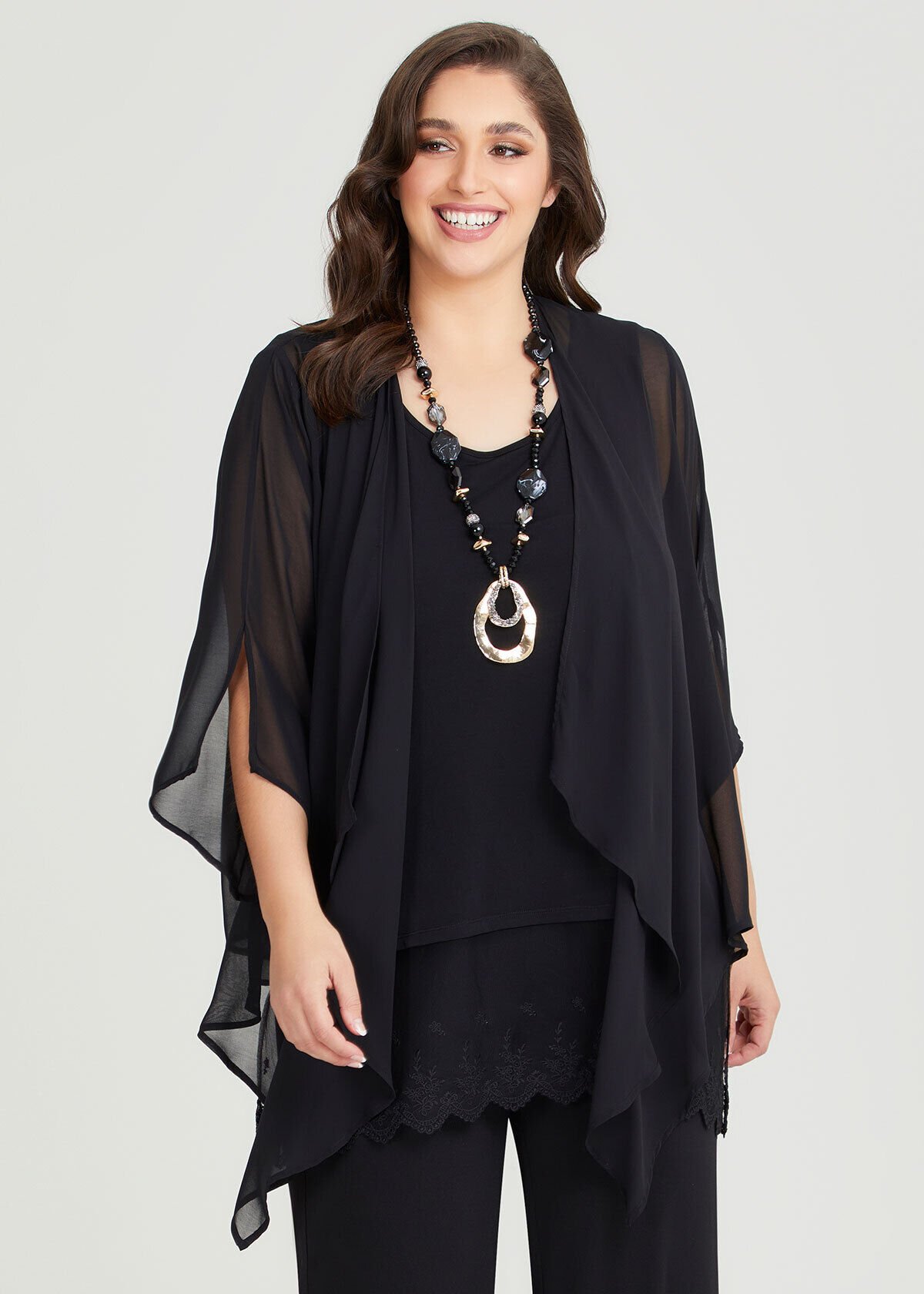 Chiffon shrug outlet long sleeve