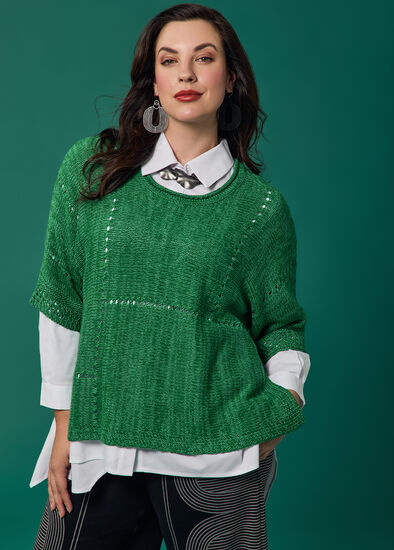 Plus Size Pointelle Knit Jumper