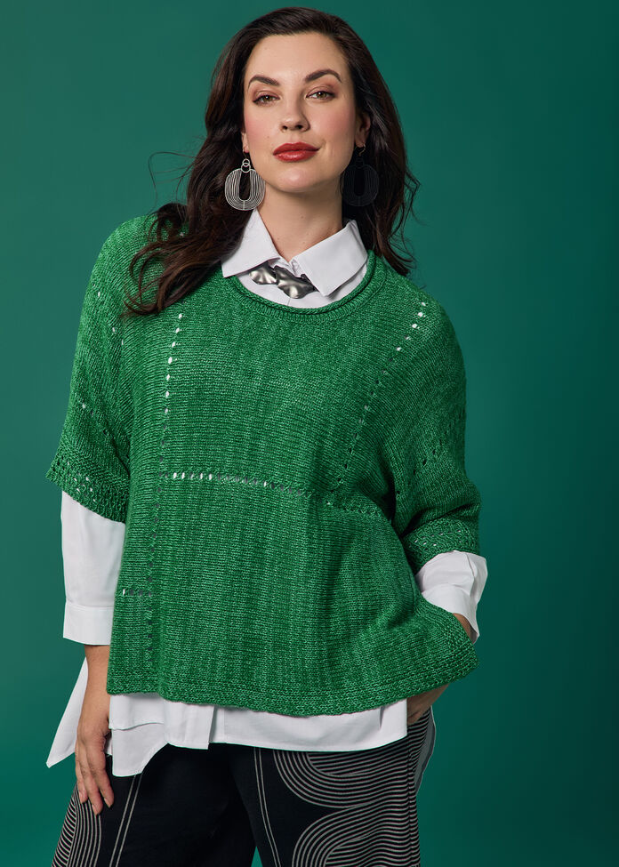 Shop Plus Size Pointelle Knit Jumper, Green | Taking Shape AU