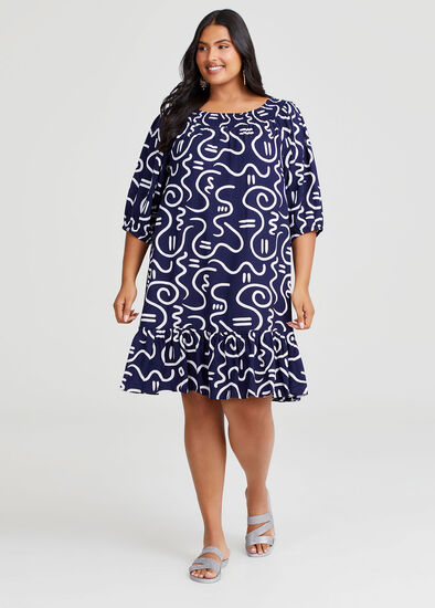Plus Size Natural Holiday Pocket Dress