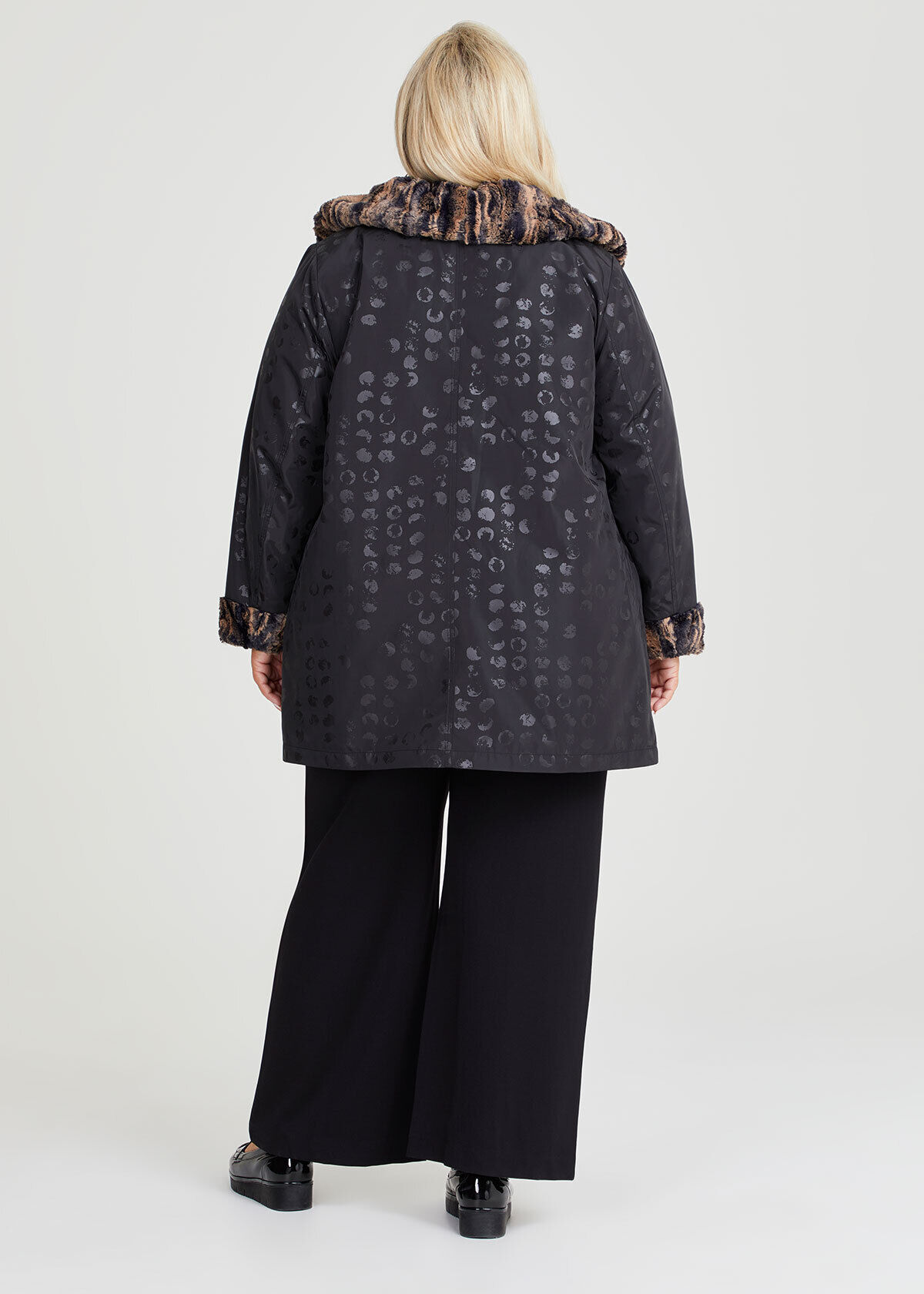 Faux Fur Reversible Spot Coat