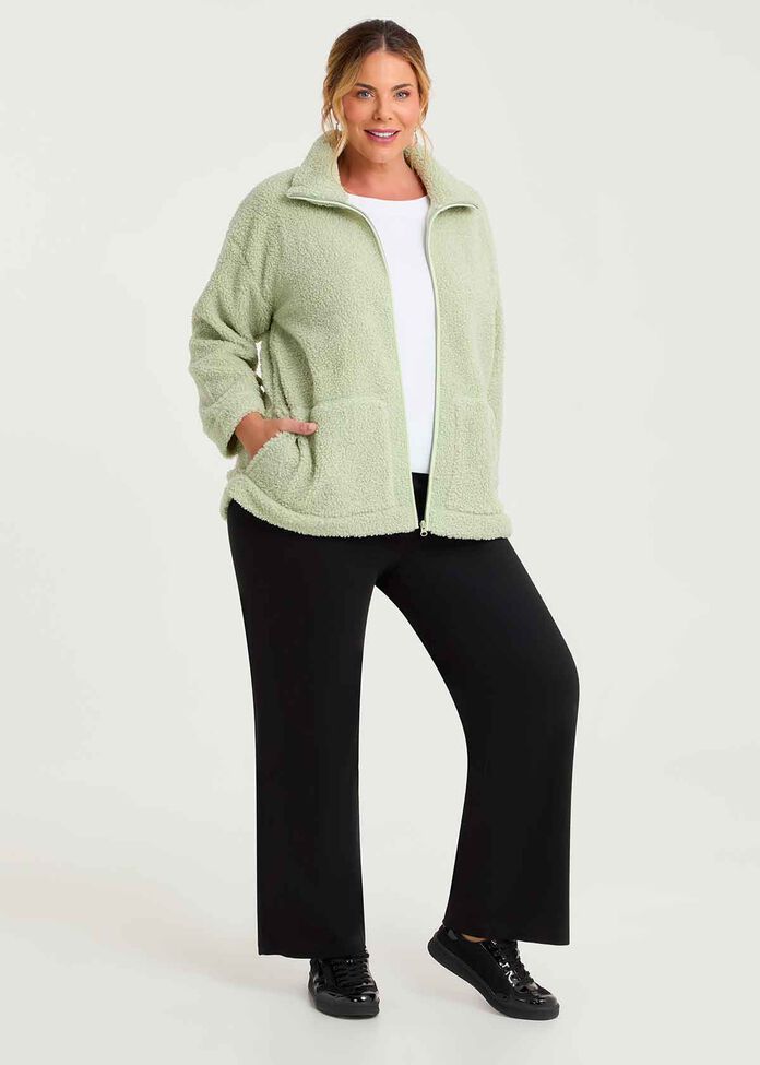 Teddy Zip Through Jacket, , hi-res