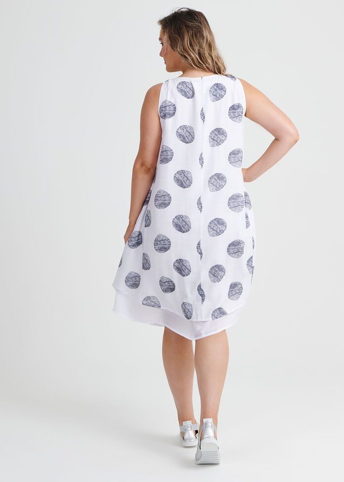 Textured Spot Dress, , hi-res