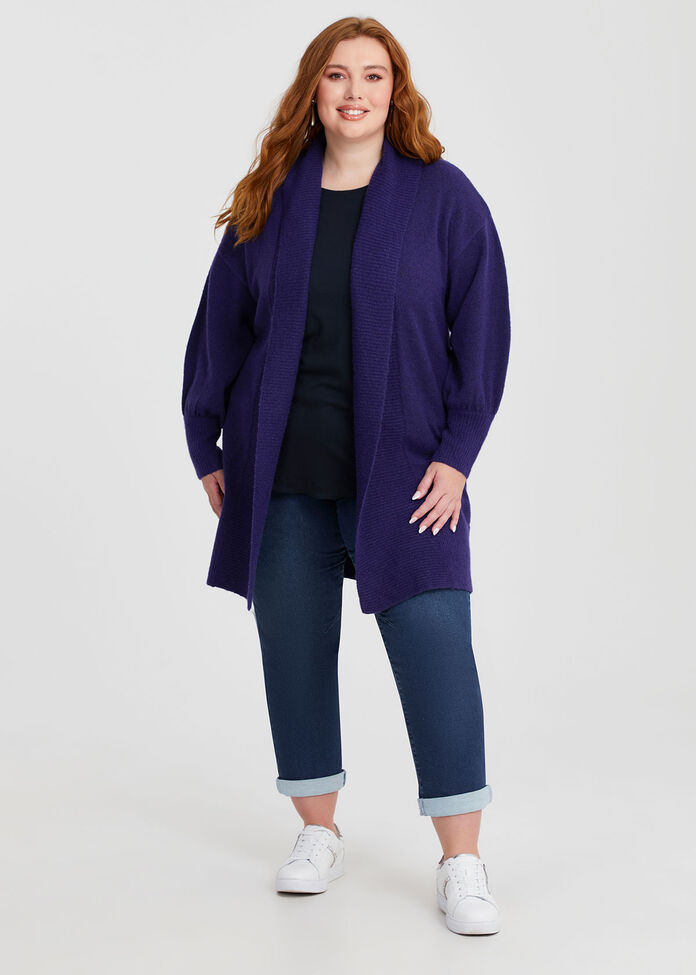 Lofty Balloon Sleeve Cardigan, , hi-res