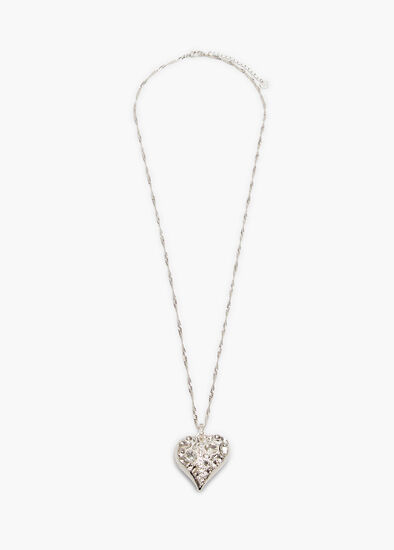 Pave Diamante Heart Necklace