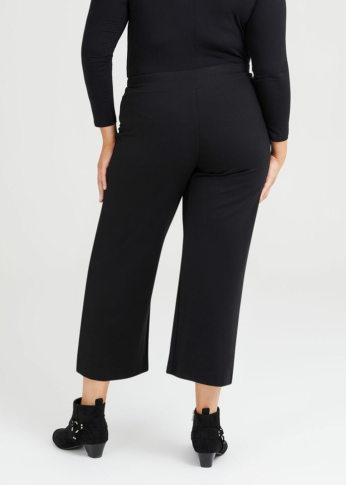 Shop Plus Size Bamboo Ponte Culotte Pant in Black | Taking Shape AU