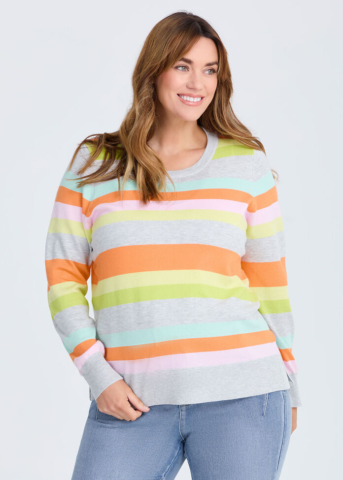 Bamboo Sorbet Stripe Jumper, , hi-res