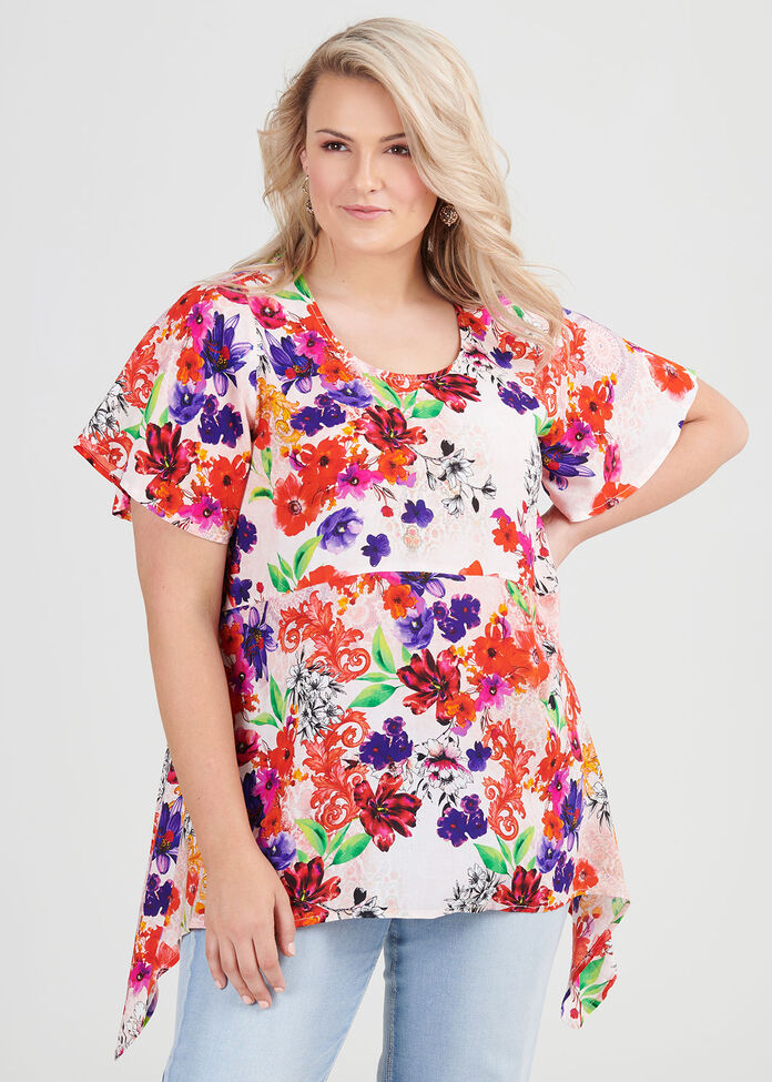 Natural Botanical Top, , hi-res
