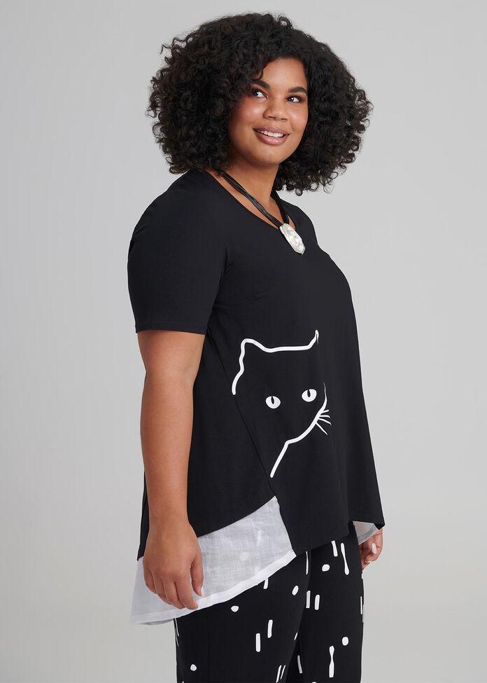 Cotton Le Chat Top, , hi-res