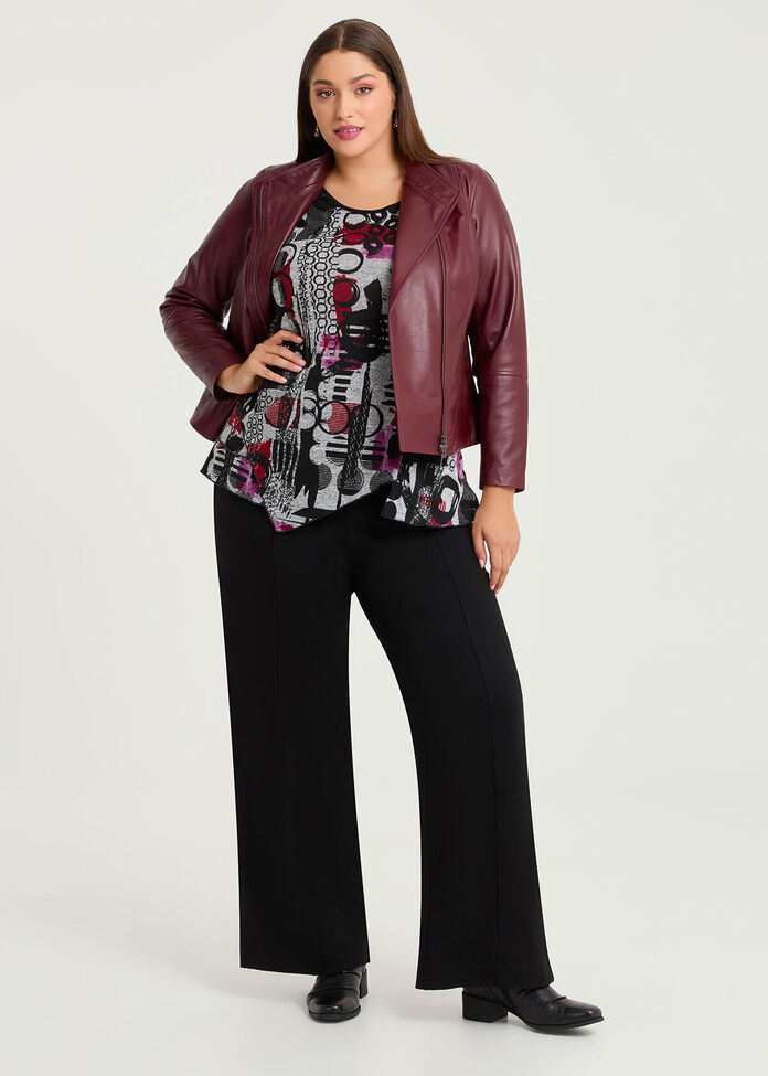 Leather Lottie Panel Jacket, , hi-res
