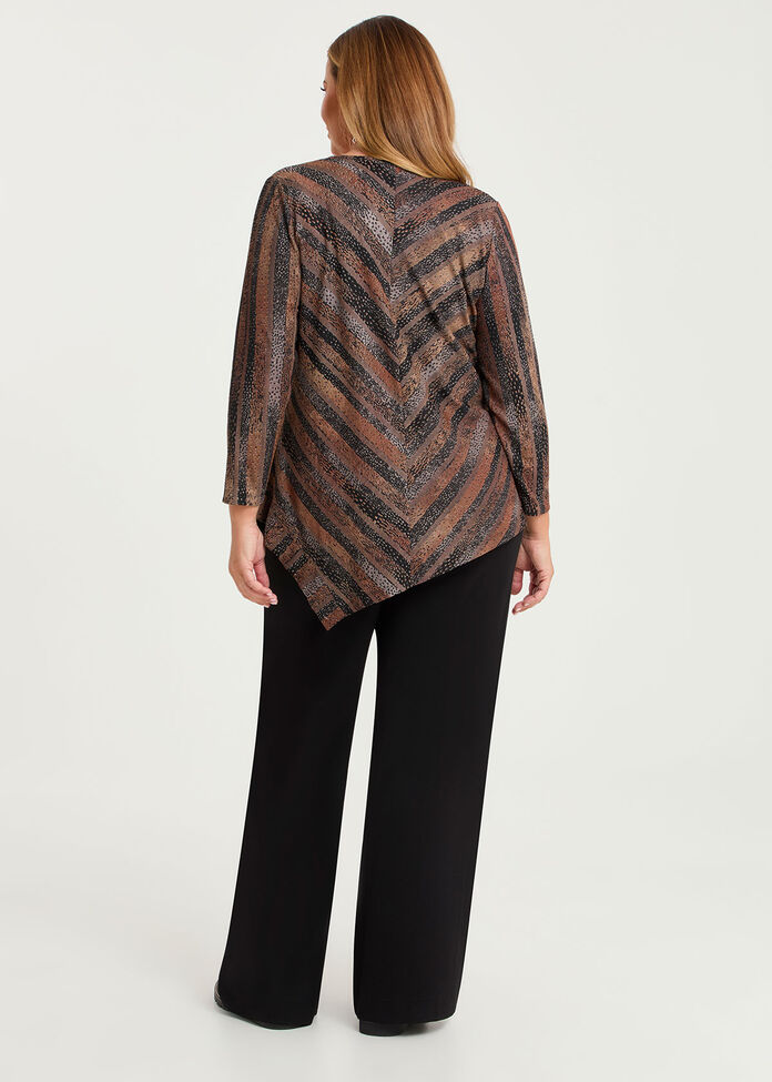 Chevron Stripe Burnout Tunic, , hi-res