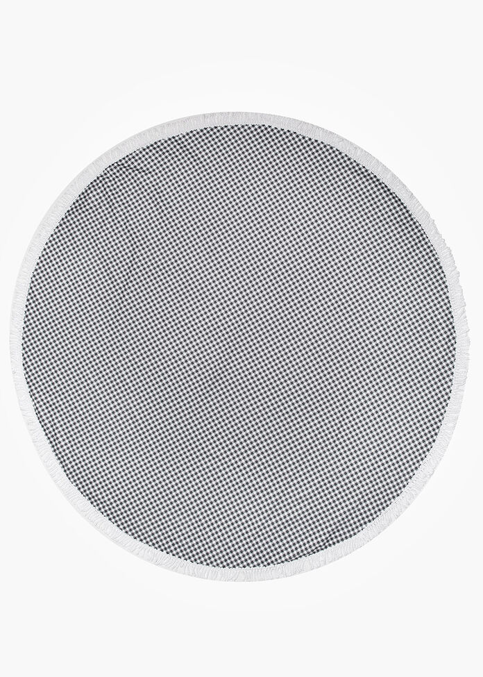 Gingham Circle Beach Towel, , hi-res