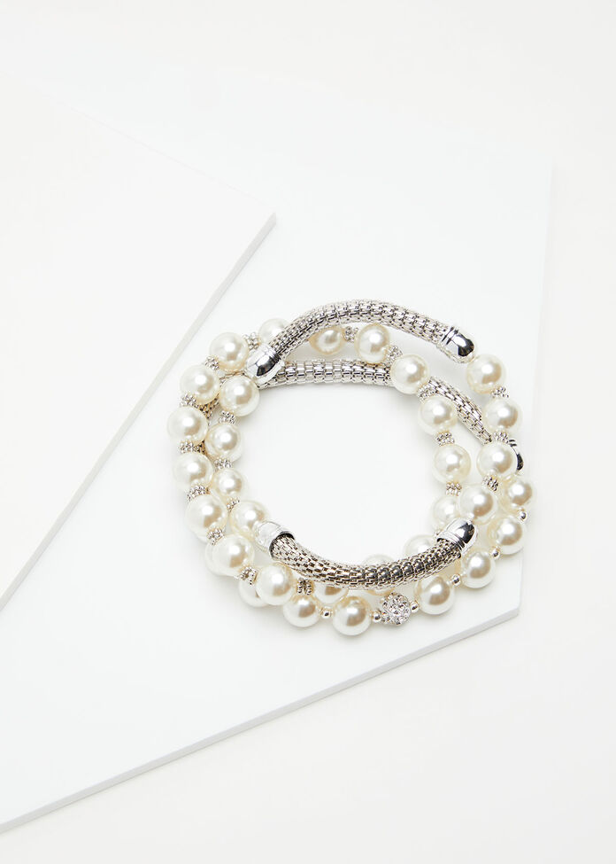 Pearl Bracelet Stack, , hi-res