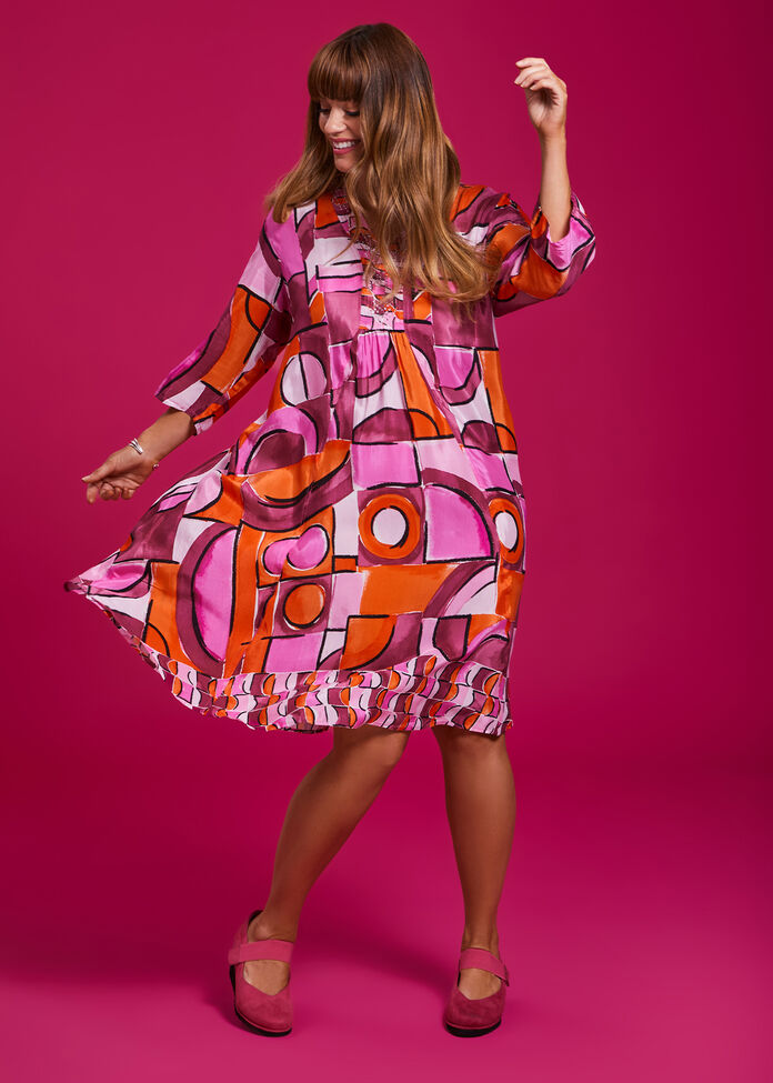 Cold Shoulder Swing Dress, , hi-res