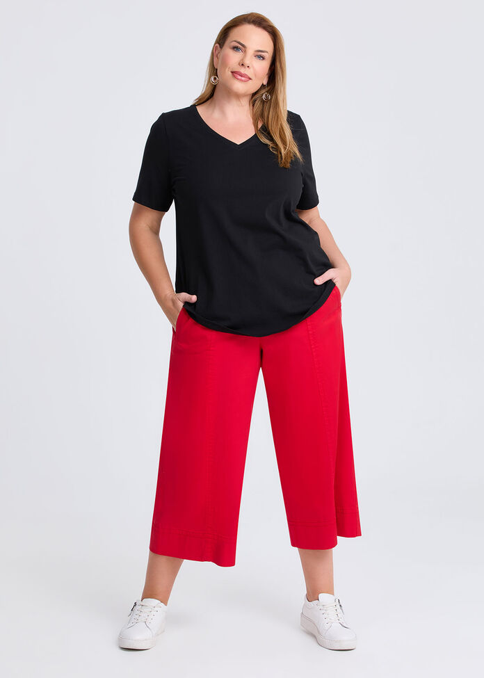 Organic Cotton V-neck T-shirt, , hi-res