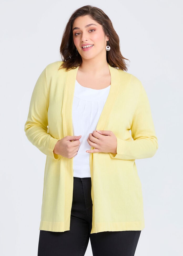 Shop Plus Size Lightweight Natural Cardigan, Yellow Taking Shape AU