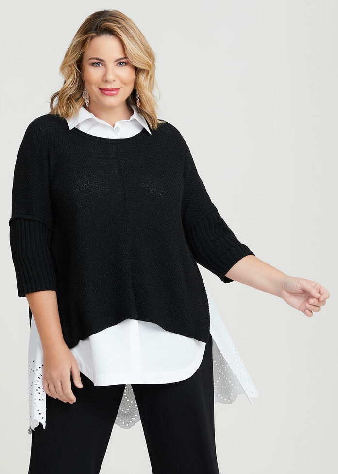 Shop Plus Size Sparkle Cotton Blend Jumper in Green | Taking Shape US