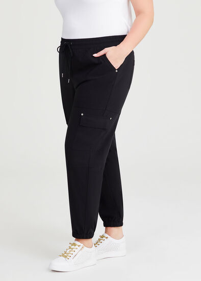 Plus Size Castaway Tie Waist Cargo Pant