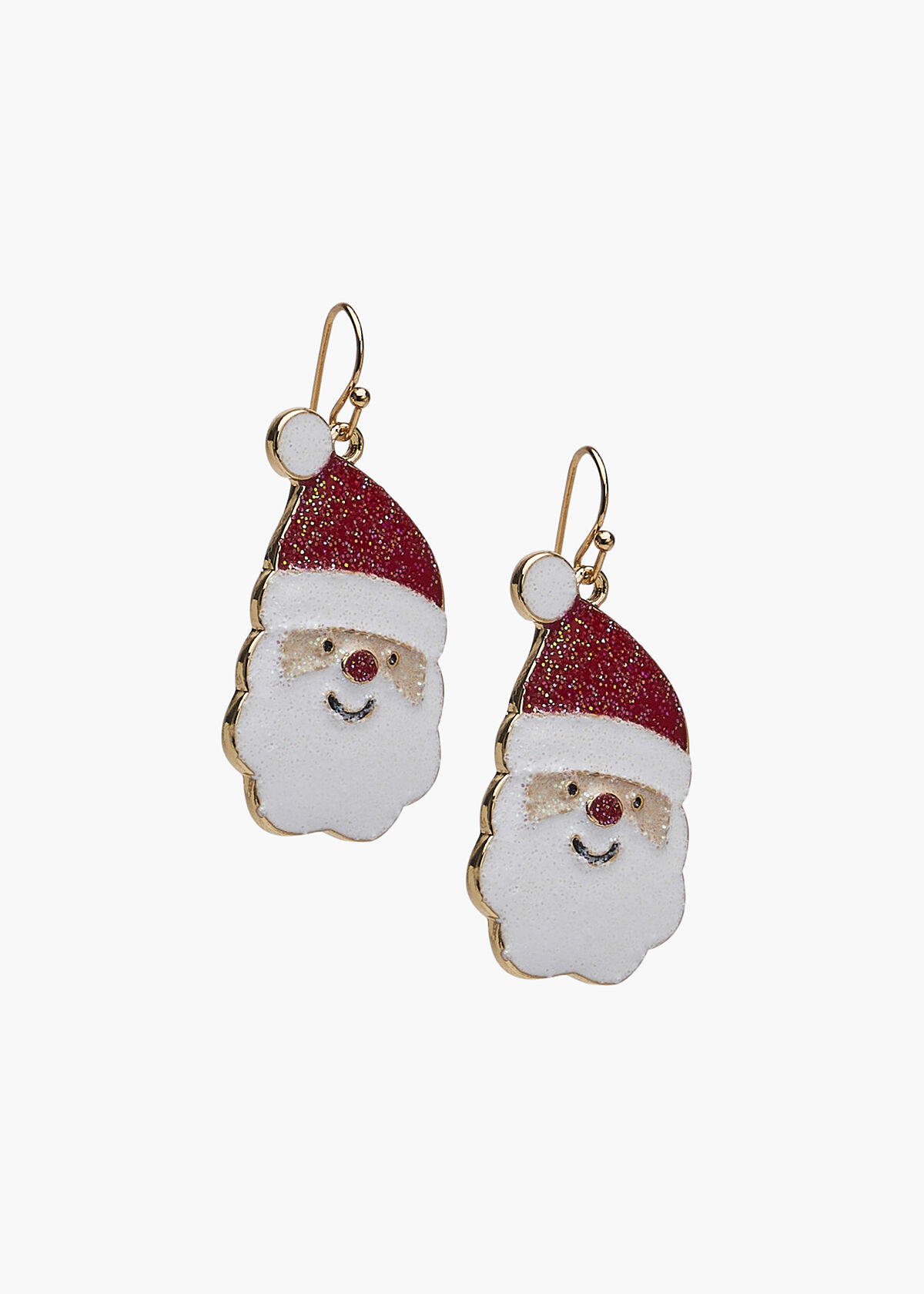 Black 2025 santa earrings