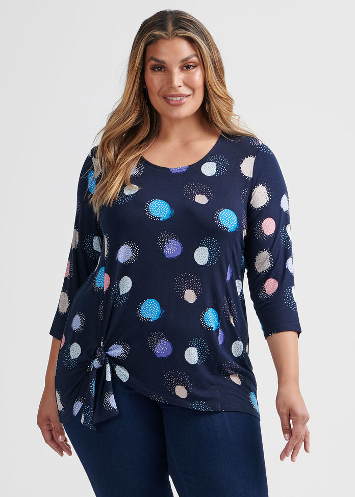 Shop Bamboo Fireworks Top in Multi, Sizes 12-30 | Taking Shape AU