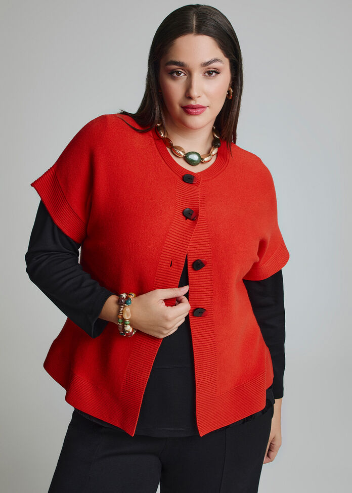Button Cosy Knit Natural Cardigan, , hi-res