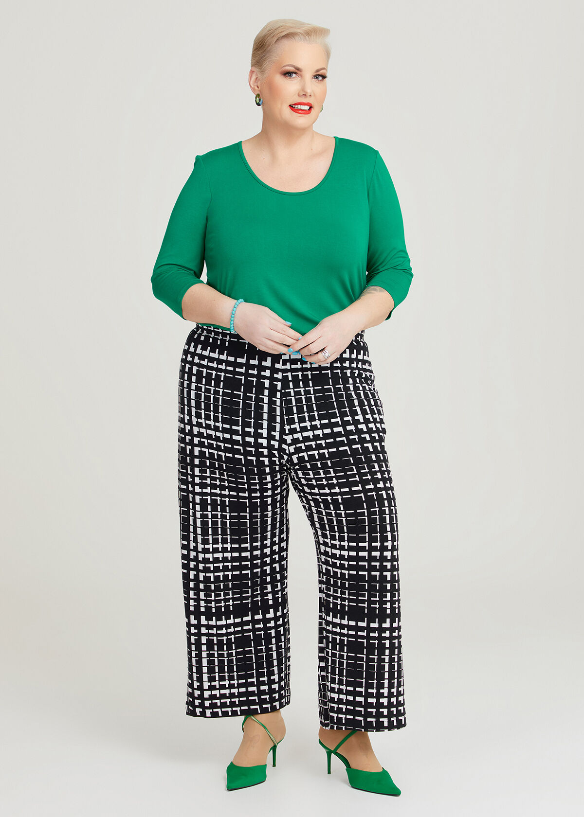 Nasty Gal | Pants & Jumpsuits | Plus Size Brown Check Wide Leg Trousers |  Poshmark