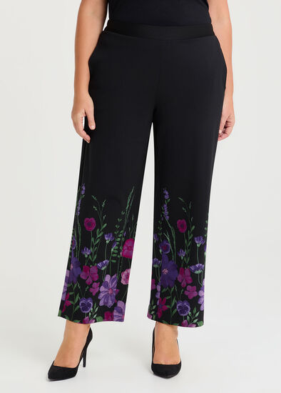 Plus Size Enid Floral Ponte Pant
