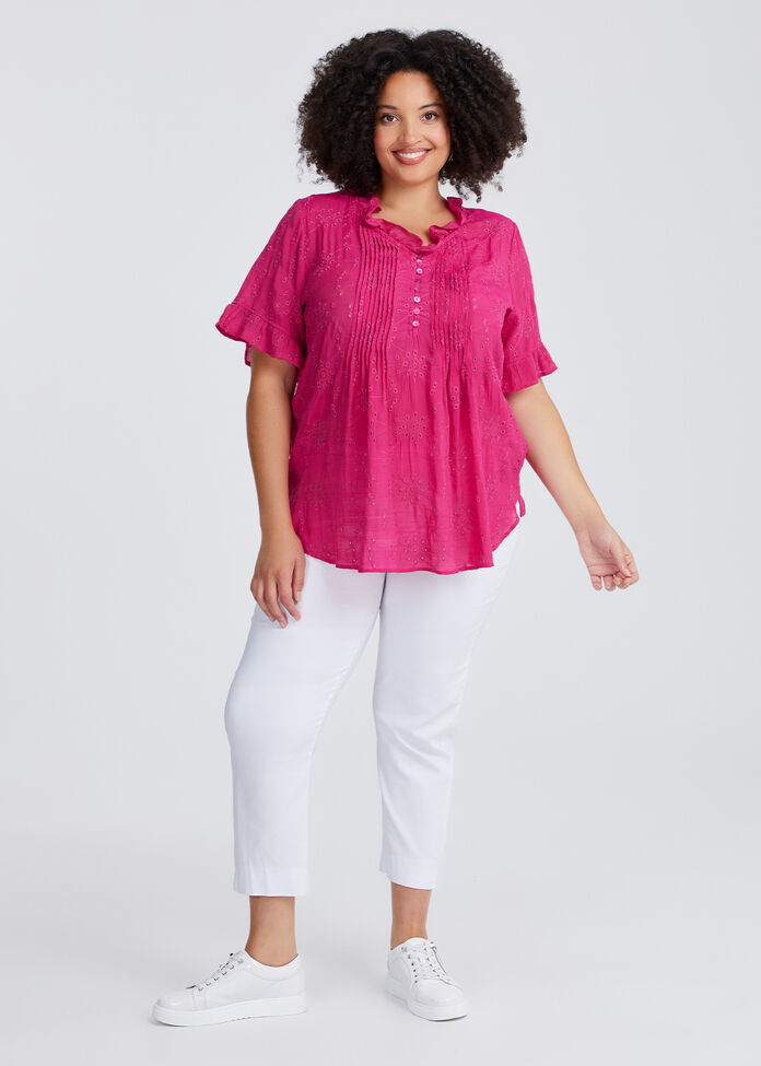 Natural Pleat Detail Top, , hi-res
