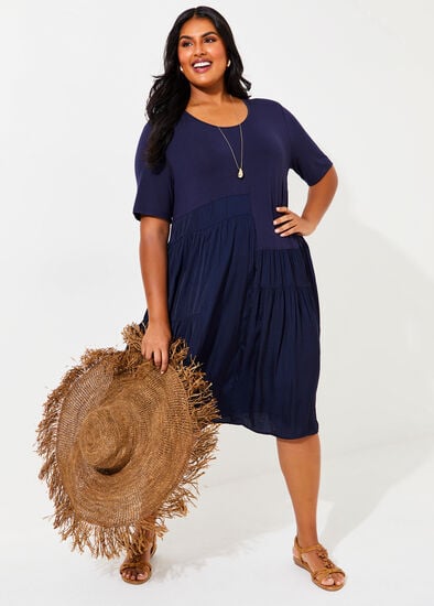 Plus Size Luxe Tier Natural Dress