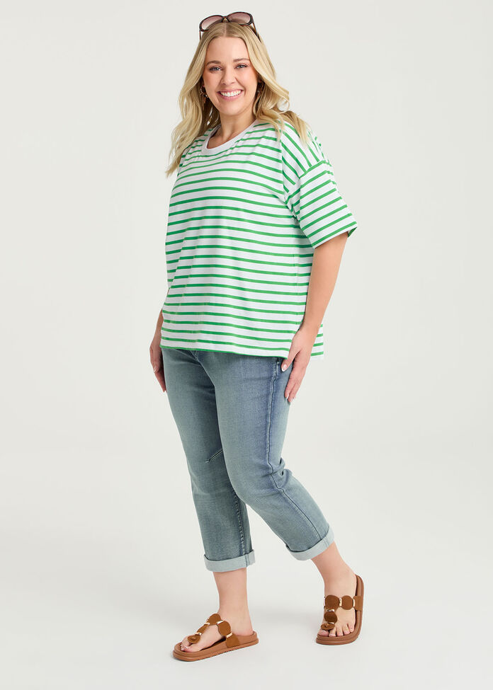 Petite Easy Fit Denim Jean, , hi-res
