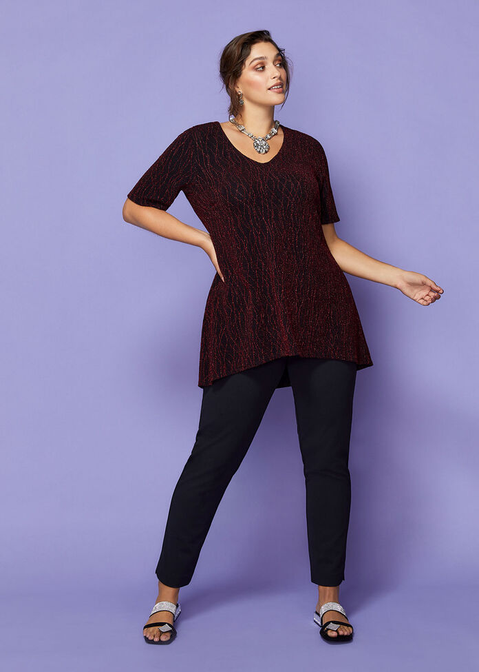 Fireglow Lurex Knit Top, , hi-res