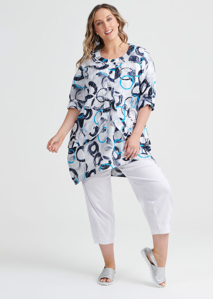 Shop Plus Size Linen Breezy Tunic in Print | Taking Shape AU