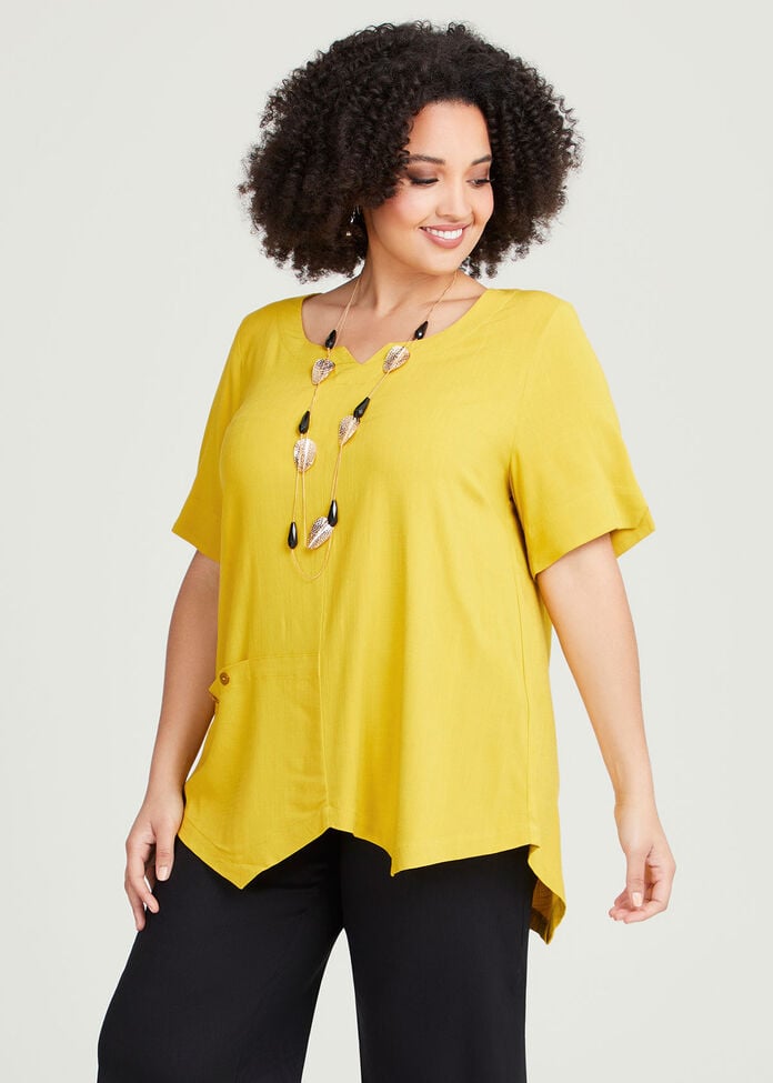 Shop Plus Size Natural Eve Spliced Top in Black | Sizes 12-30 | Taking ...