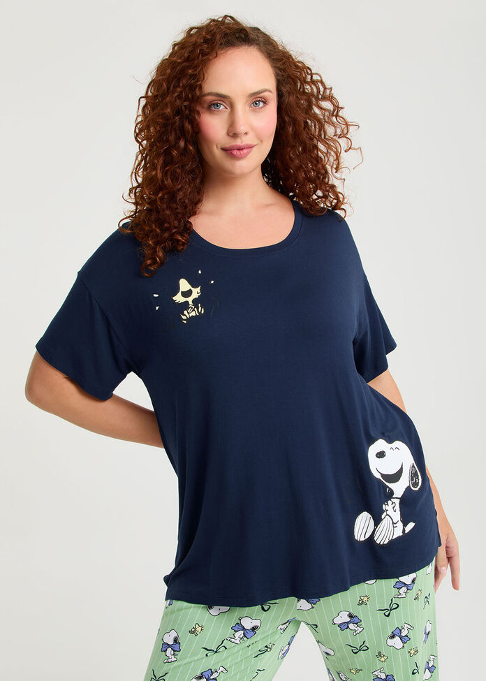 Peanuts Snoopy Pyjama Top, , hi-res