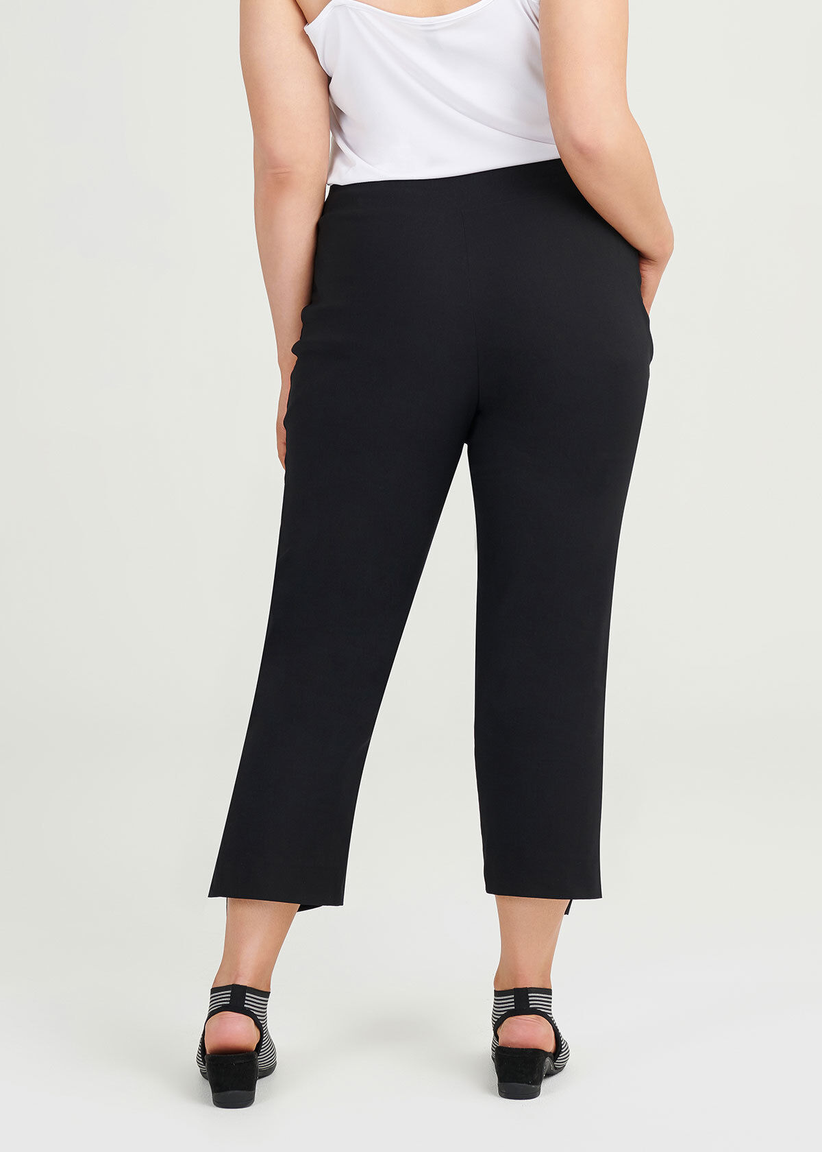 Shop Timeless Cotton Crop Pant in Black 