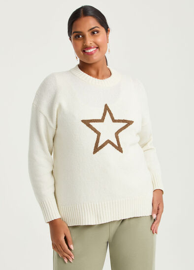 Plus Size Boucle Star Jumper