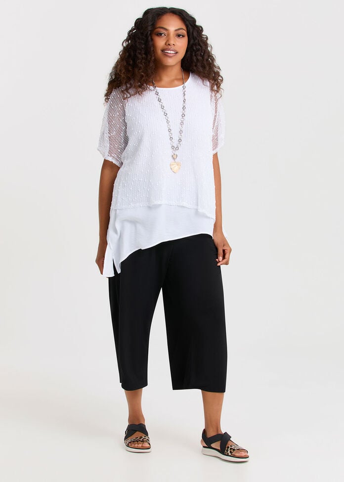 Viva Luxe Weave Layered Top, , hi-res