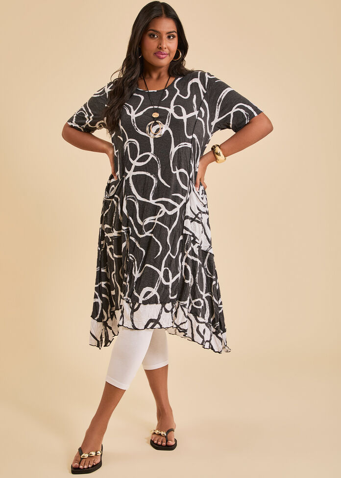 Bamboo Monochrome Dress, , hi-res