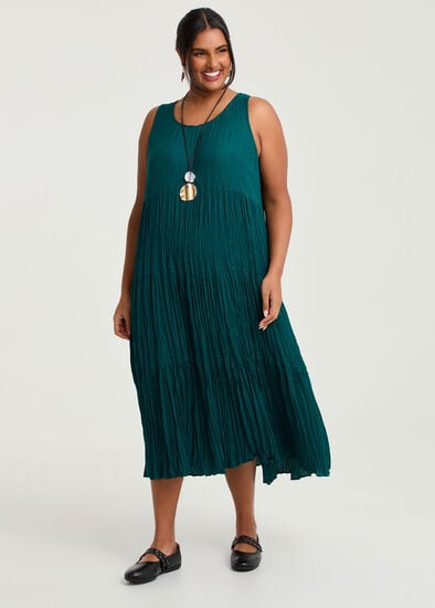 Plus Size Pleated Enya Dress