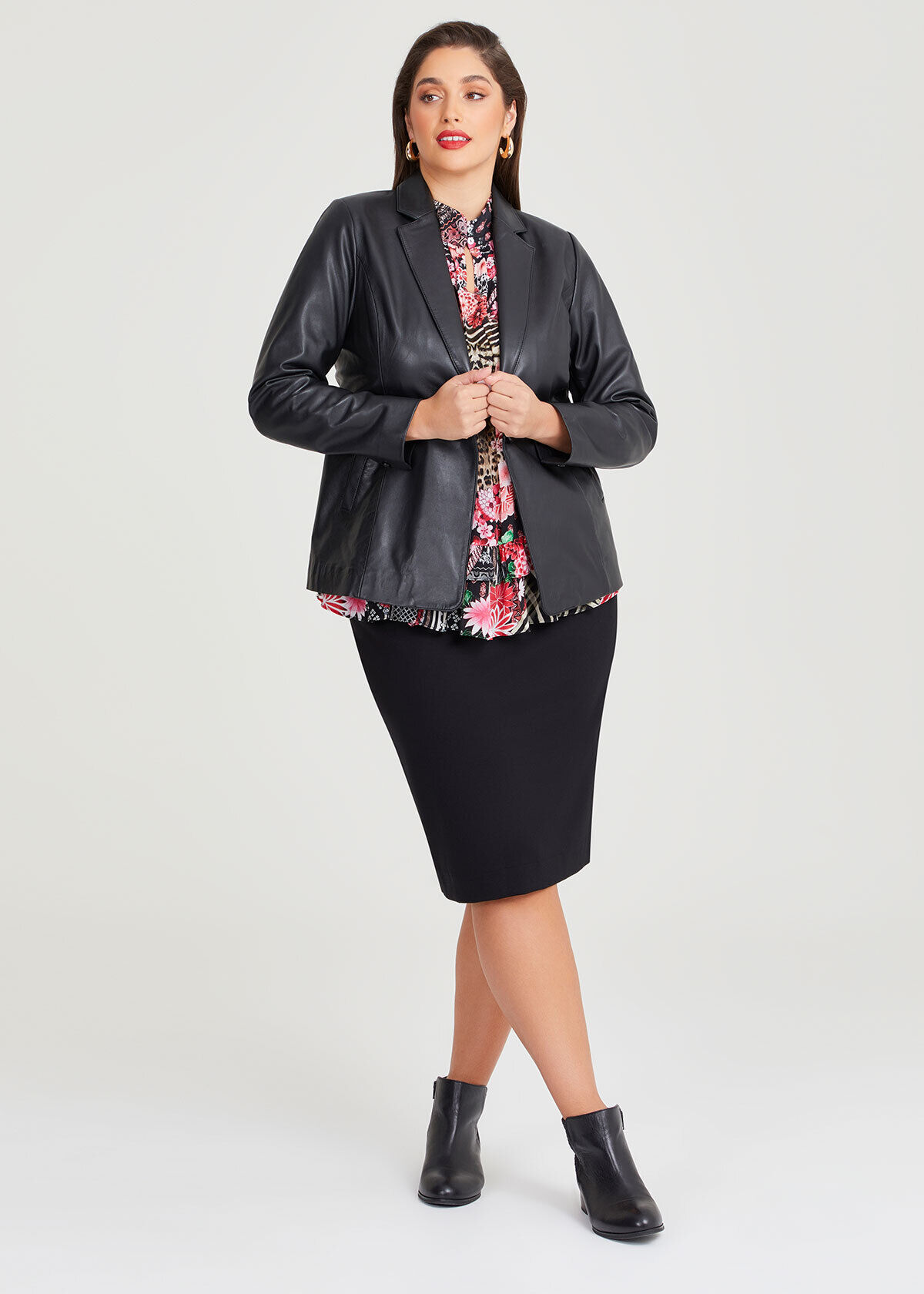 Plus size ponte midi skirt outlet