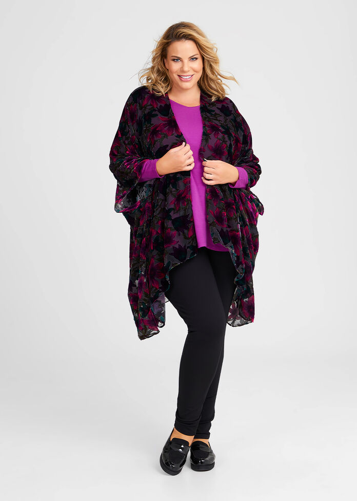 Floral Burnout Cape, , hi-res