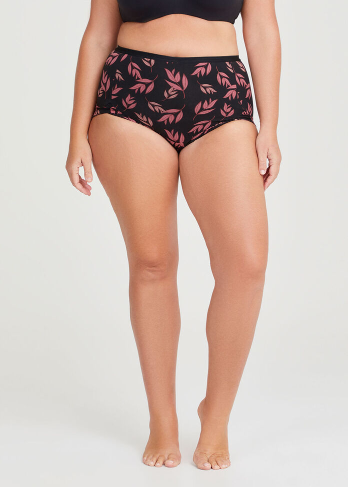 2Pk Eco Cotton Leaf Briefs, , hi-res